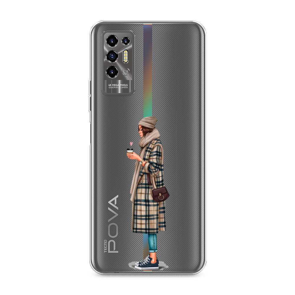 

Чехол для Tecno Pova 2 "Утренний кофе", Коричневый;бежевый, 300550-6