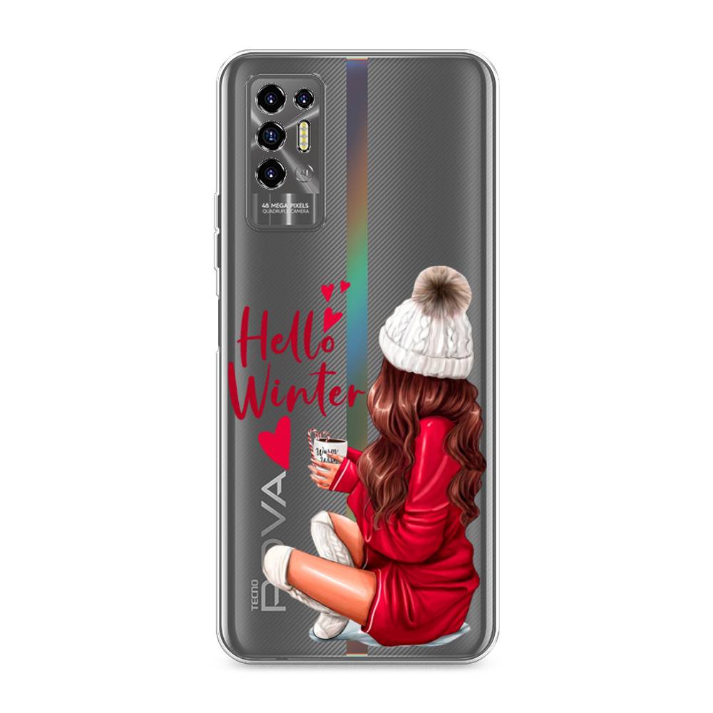 

Чехол для Tecno Pova 2 "Hello winter", Красный;белый;коричневый, 300550-5