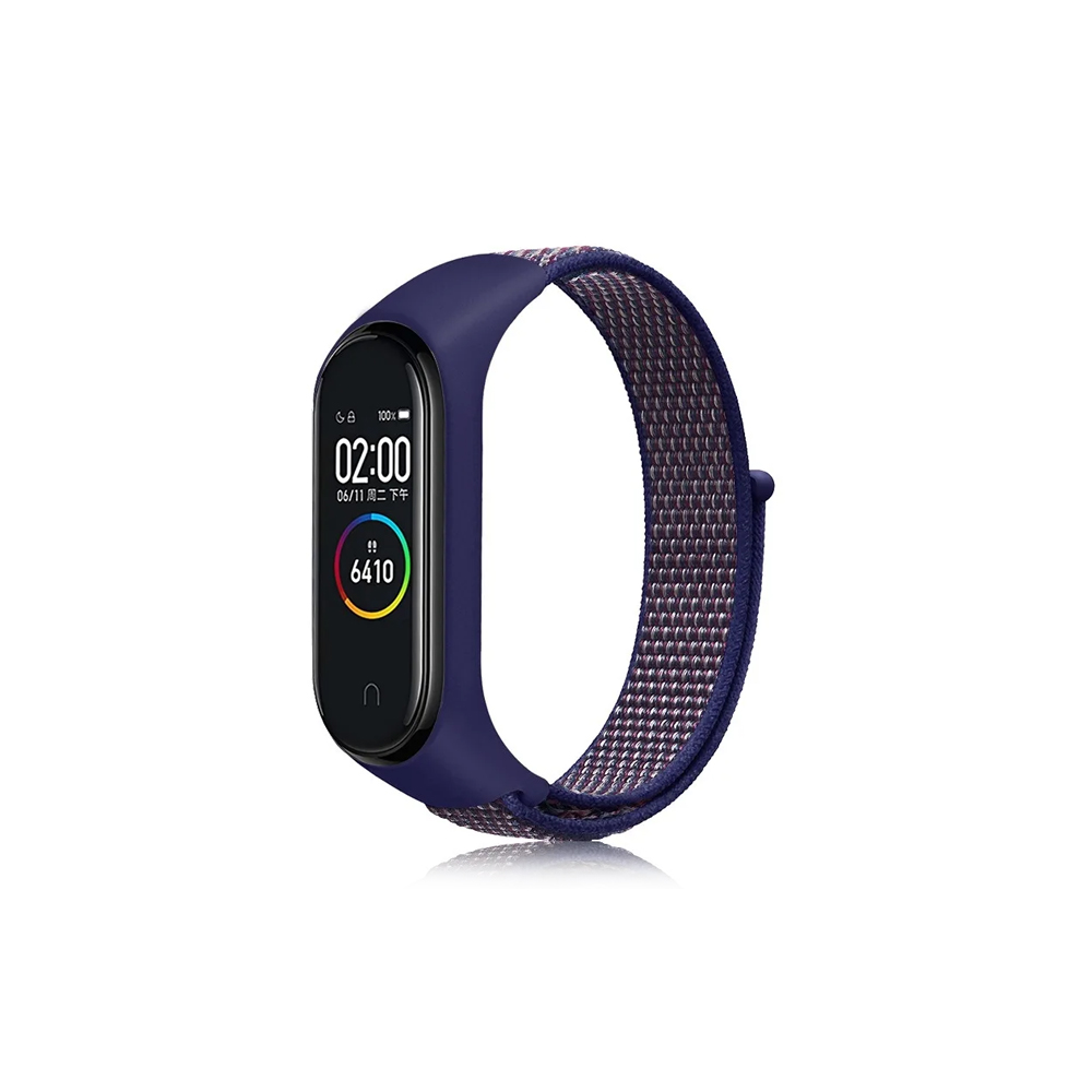 Ремещок DF для Mi Band 3-6/Sm.Band 6 xiNylonband-01 фиолет.синий