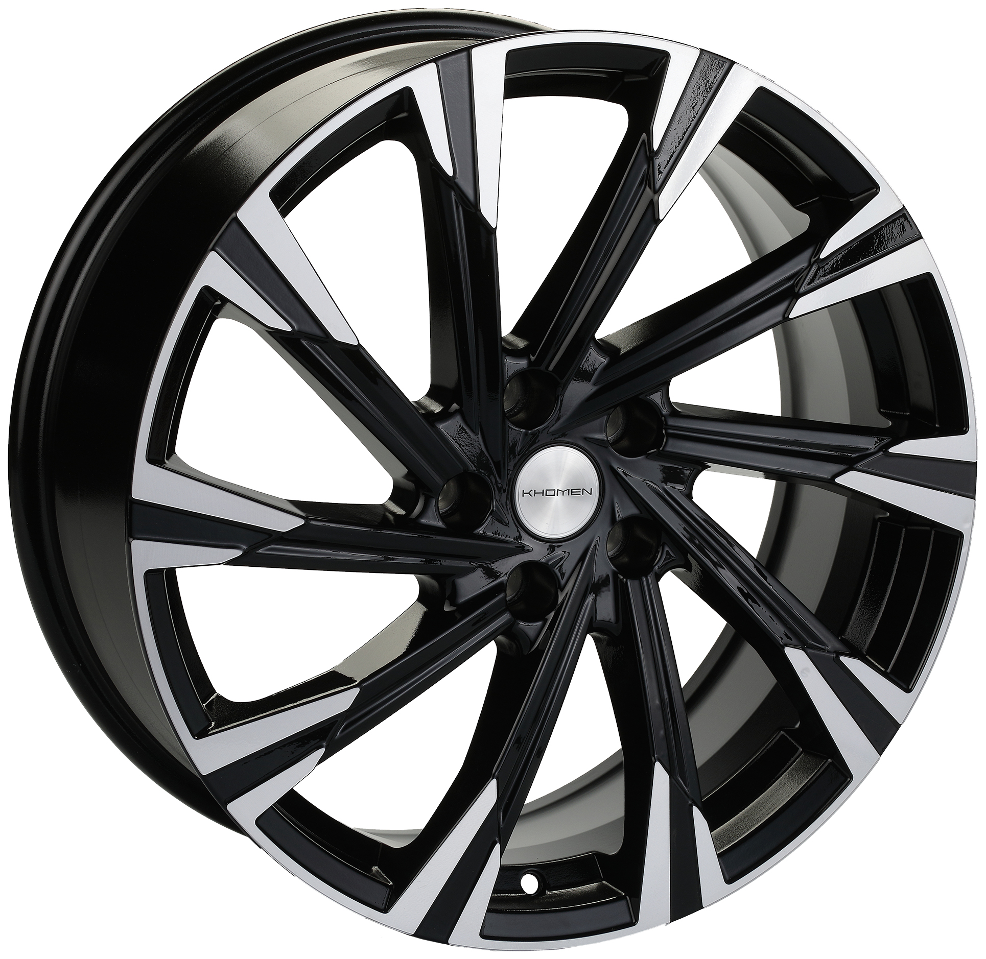 

Диск колесный Khomen KHW 1901 ( CX5/CX8 )BLACK-FP 7.5x19/5x114.3 D67.1 ET45, Серебристый;черный