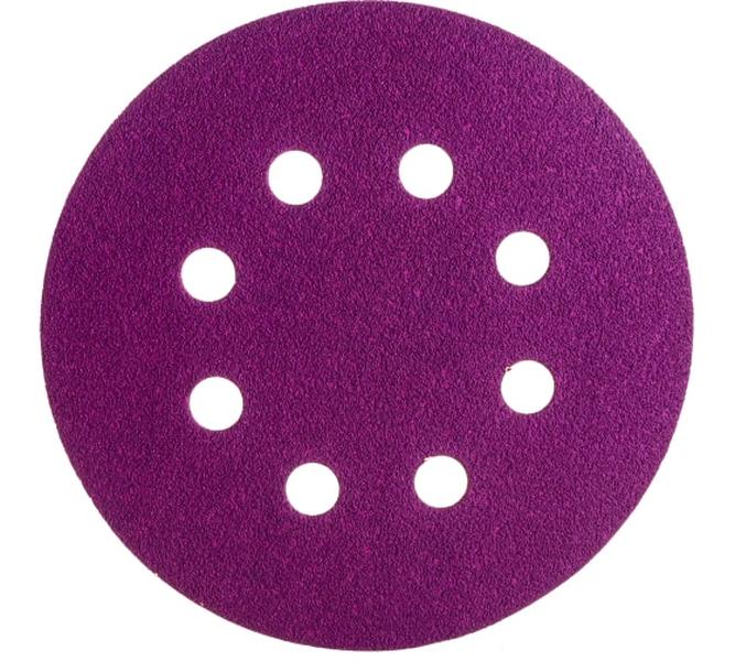 

Круг шлифовальный Purple PP627 (125 мм; 8 отверстий; Р100; 100 шт) Hanko PP627.125.8.0100