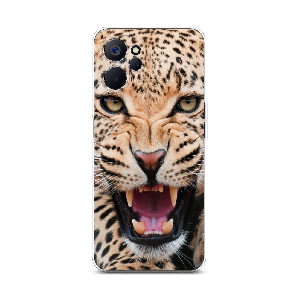 

Чехол на Realme 10 5G "Леопард 3d", Бежевый;черный, 2512650-6