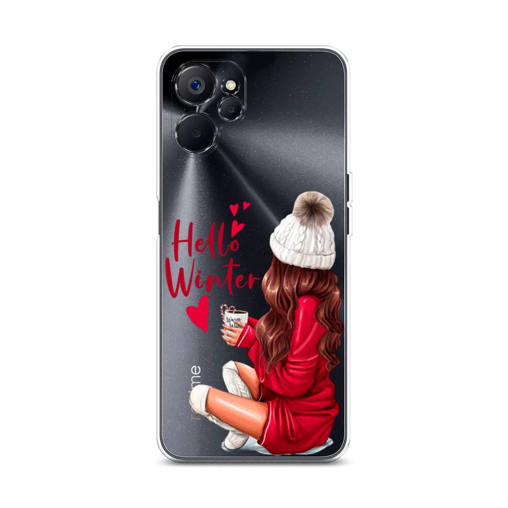 

Чехол на Realme 10 5G "Hello winter", Красный;белый;коричневый, 2512650-5