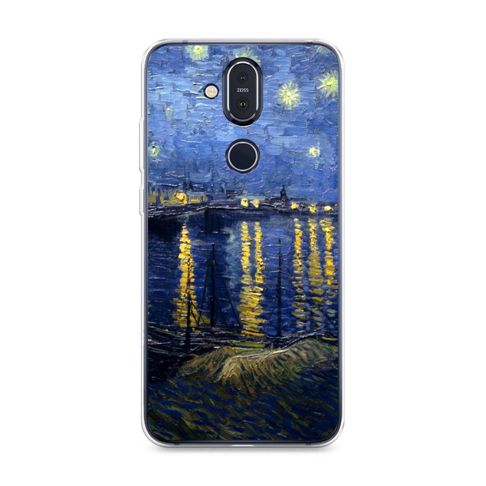 

Чехол на Nokia 8.1 "Звездная ночь над Роной", Синий;желтый, 122250-4