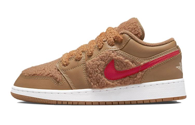 

Кеды унисекс Jordan Air Jordan 1 Low Utility Teddy Bear GS коричневые 36 EU, Коричневый, Air Jordan 1 Low Utility Teddy Bear GS
