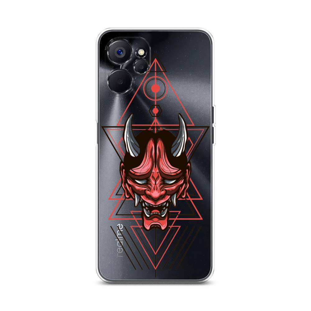 

Чехол на Realme 10 5G "Hanya Oni mask", Серый;красный;черный, 2512650-4