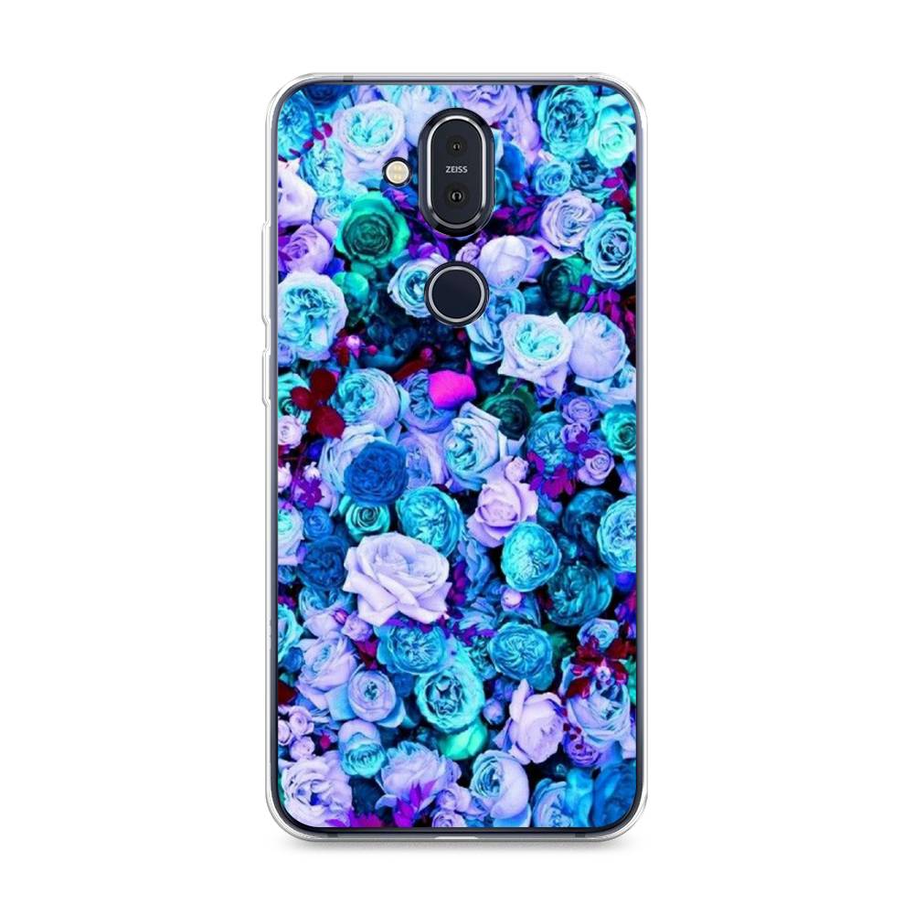 

Чехол на Nokia 8.1 "Цветочный ковер", Фиолетовый, 122250-2