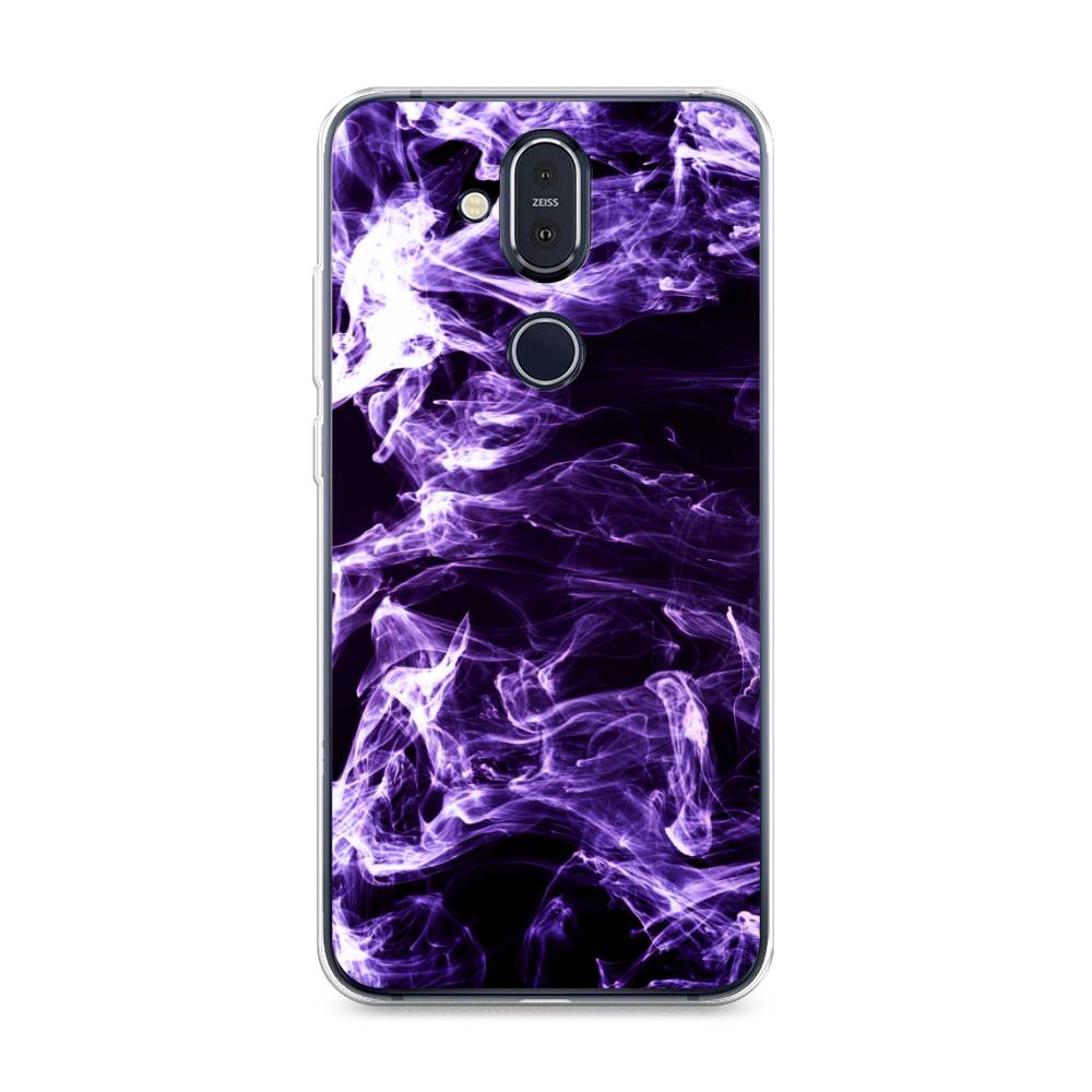 

Чехол на Nokia 8.1 "Фиолетовый дым", Фиолетовый;белый;черный, 122250-3