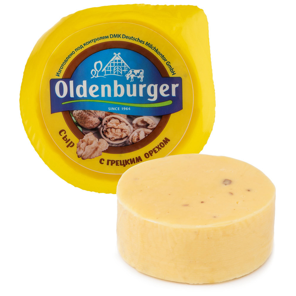 Сыр полутвердый Oldenburger с грецким орехом 50% 350 г