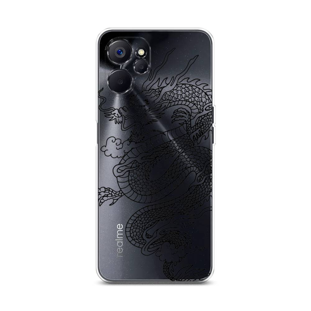 

Чехол на Realme 10 5G "Большой китайский дракон", Черный;серый, 2512650-1