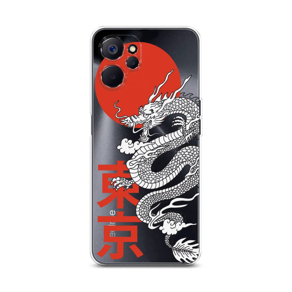 

Чехол на Realme 10 5G "Китайский дракон", Черный;красный;белый, 2512650-1