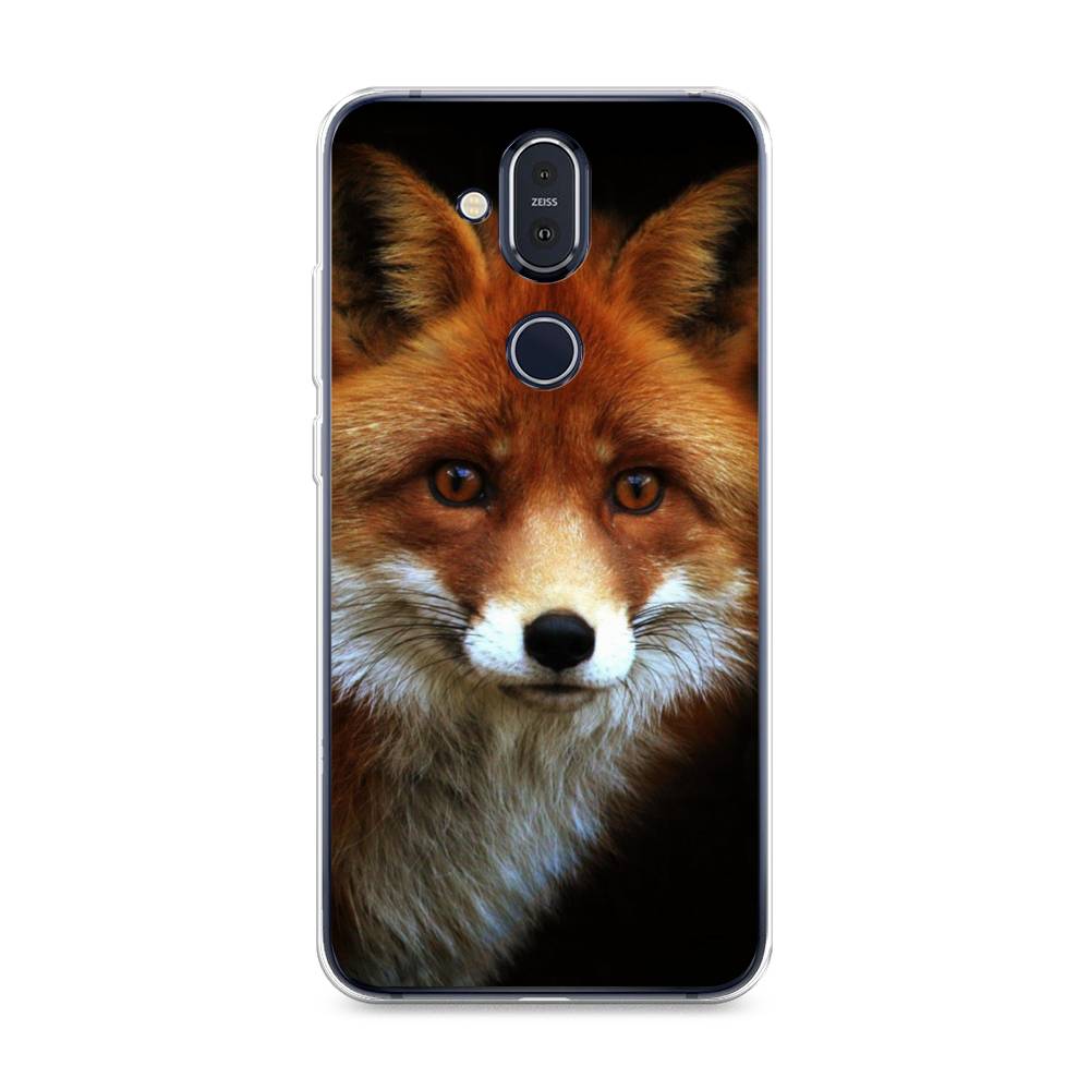 

Чехол на Nokia 8.1 "Лиса 2", Оранжевый;черный;серый, 122250-1