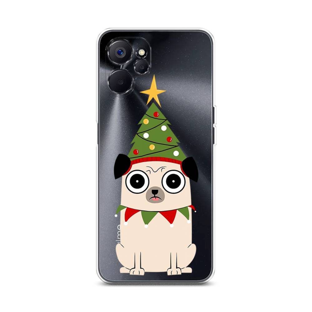 

Чехол на Realme 10 5G "Собачка с ёлочкой", Бежевый;красный;зеленый, 2512650-1
