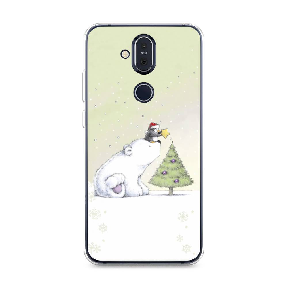 

Чехол на Nokia 8.1 "Украшение елки", Белый;бежевый, 122250-5