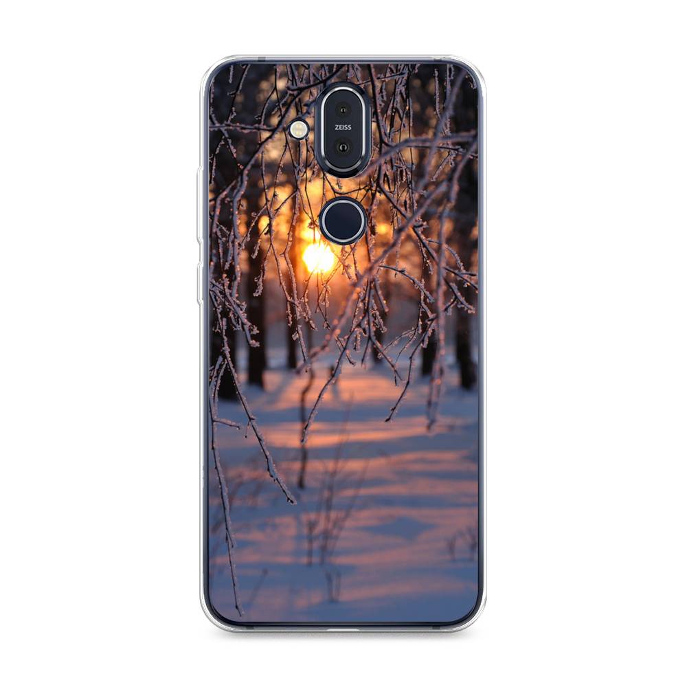 

Чехол на Nokia 8.1 "Зима 7", Оранжевый;розовый;черный, 122250-2