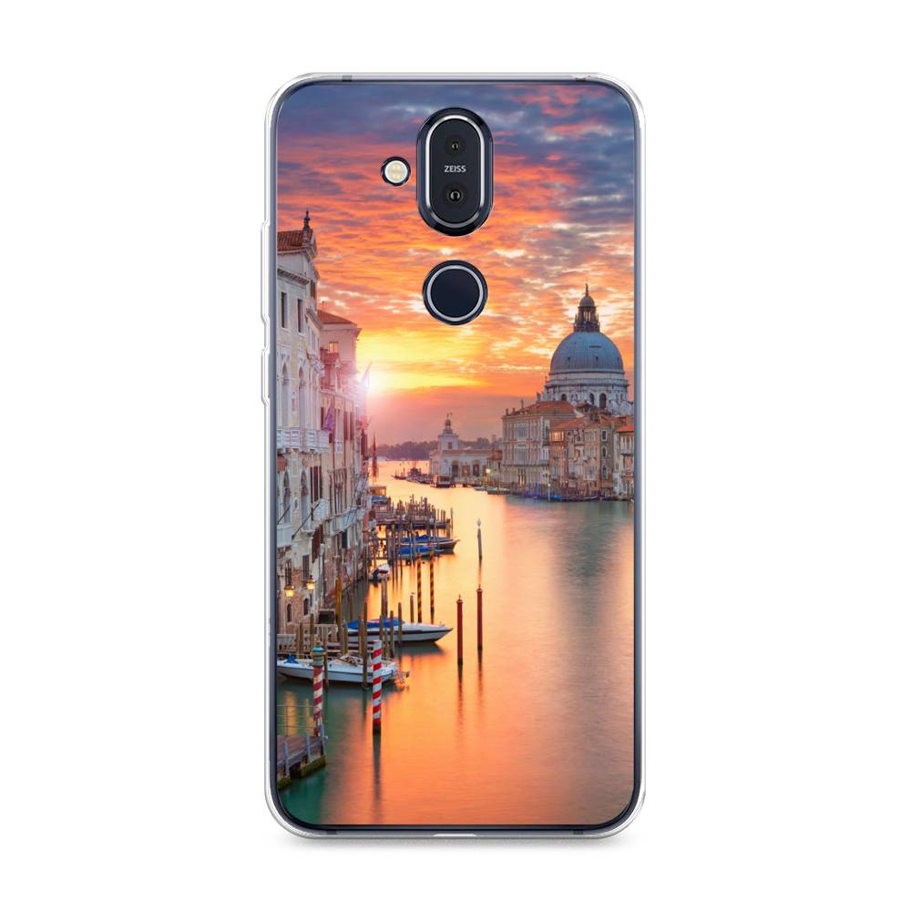 

Чехол на Nokia 8.1 "Восход 11", Розовый;оранжевый, 122250-2