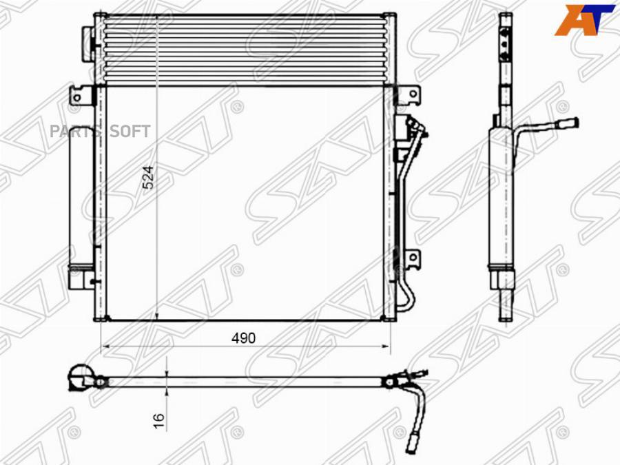 Радиатор Кондиционера Dodge Nitro 07- Sat арт. ST-CR07-394-0