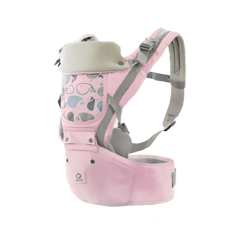 Рюкзак-слинг хипсит кенгуру для переноски детей розовый