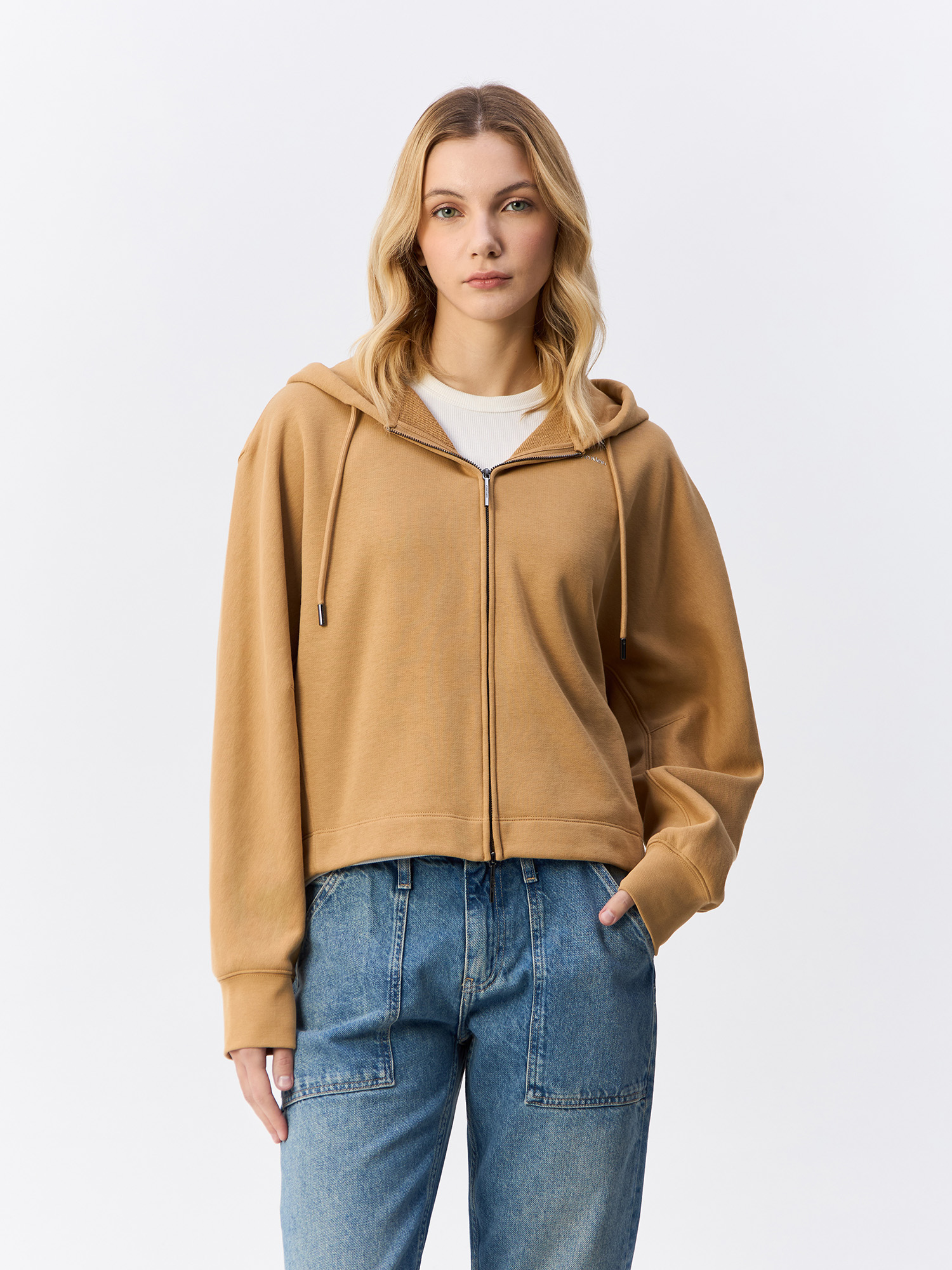 

Худи женское Calvin Klein K20K207210 коричневое L, Коричневый, K20K207210