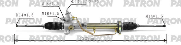 

Рейка рулевая гидравлическая VW:Passat B3 B4 88-97 22зуба PATRON PSG3040