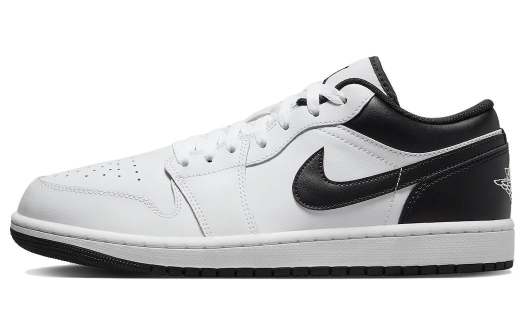 

Кеды унисекс Jordan Air Jordan 1 Low White Black белые 40.5 EU, Белый, Air Jordan 1 Low White Black