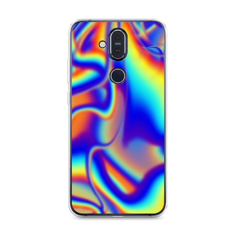 

Чехол на Nokia 8.1 "Яркая голограмма", Разноцветный, 122250-3