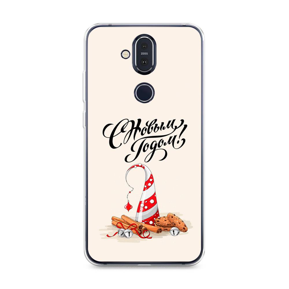

Чехол на Nokia 8.1 "Подарки на Новый Год", Бежевый;красный;черный, 122250-5