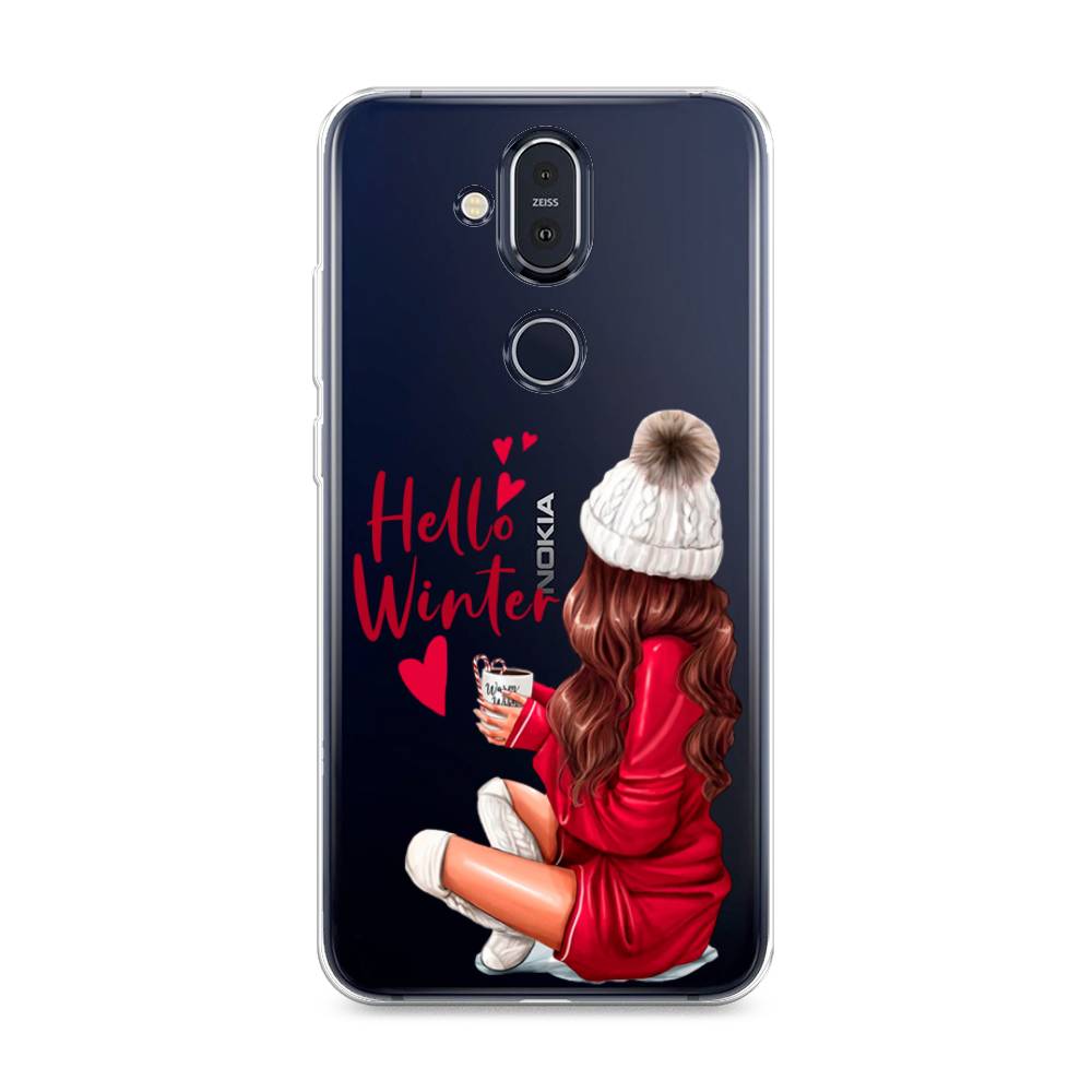 

Чехол на Nokia 8.1 "Hello winter", Красный;белый;коричневый, 122250-5
