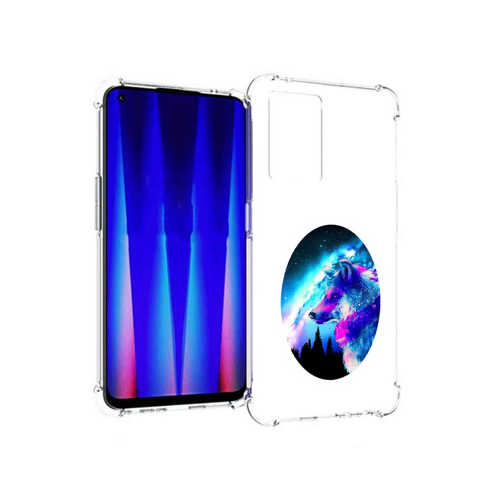 

Чехол MyPads Tocco для OnePlus Nord CE 5G голубой волк, Прозрачный, Tocco