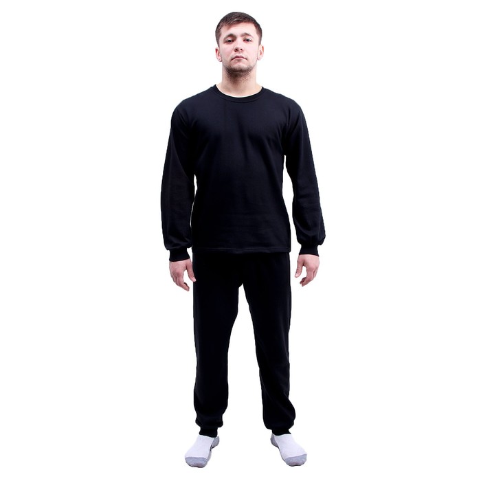 

Термобелье мужское,хлопок с начесом р.50 черный