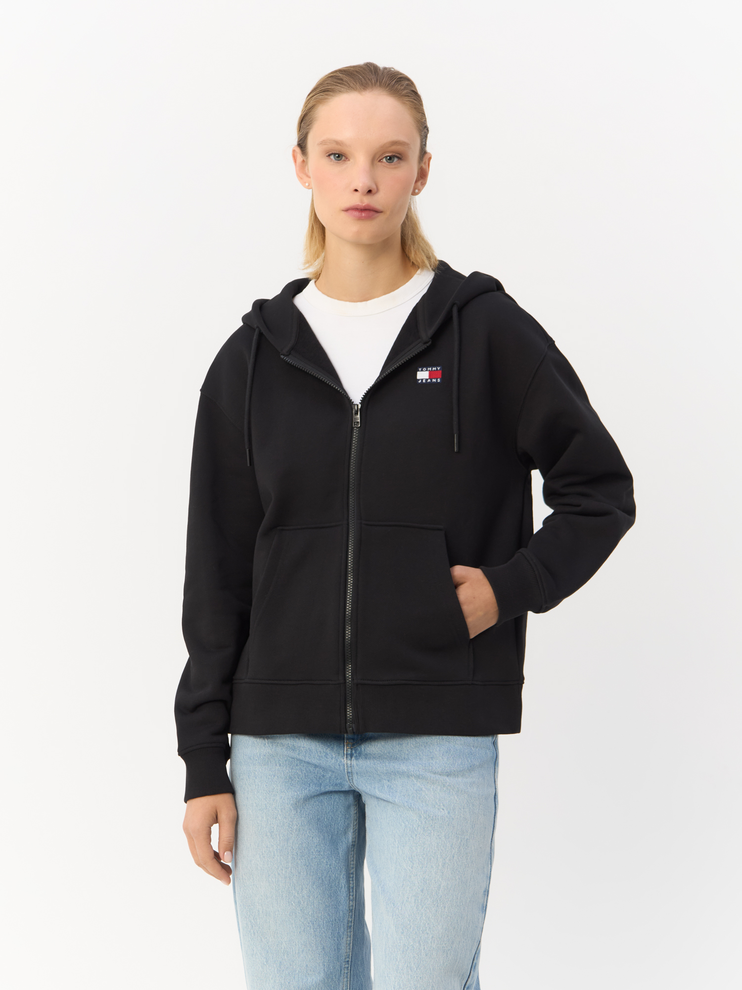 

Толстовка женская Tommy Jeans DW0DW17955 черная XS, Черный, DW0DW17955