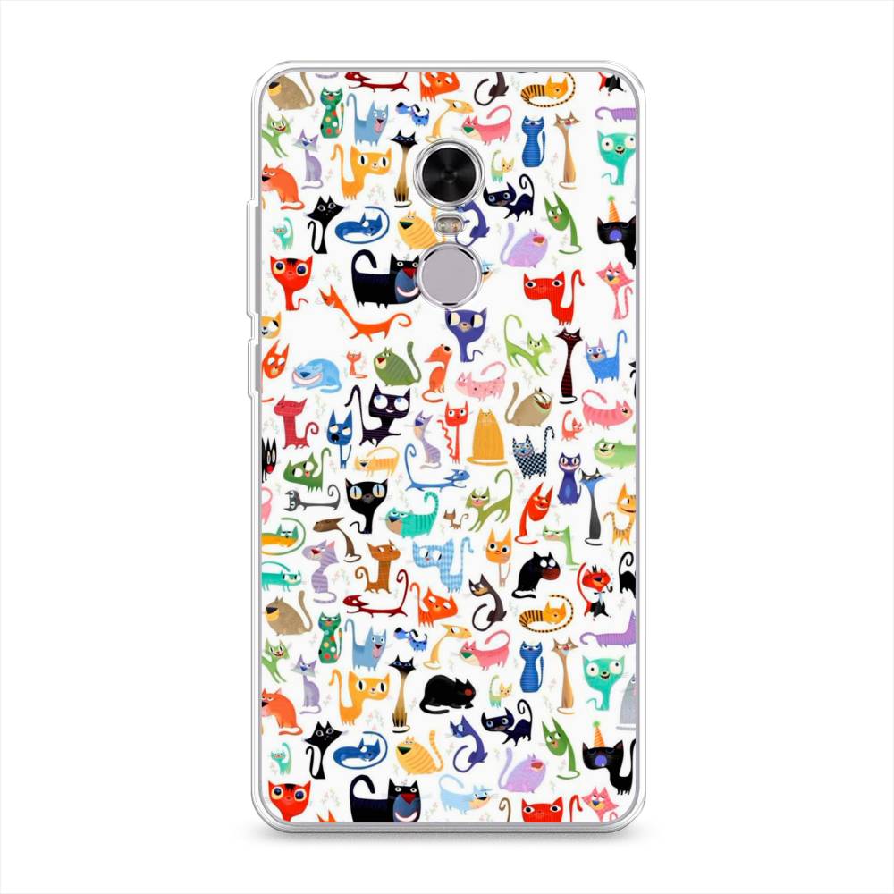 

Чехол на Xiaomi Redmi Note 4 "Цветные коты", Разноцветный, 31850-1