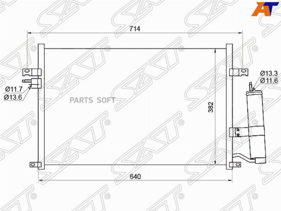 

Радиатор Кондиционера Daewoo/Chevrolet Lacetti/Suzuki Forenza 04- Sat арт. ST-CVW1-394-0
