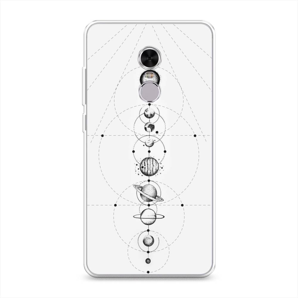 

Чехол на Xiaomi Redmi Note 4 "Парад планет", Серый, 31850-2