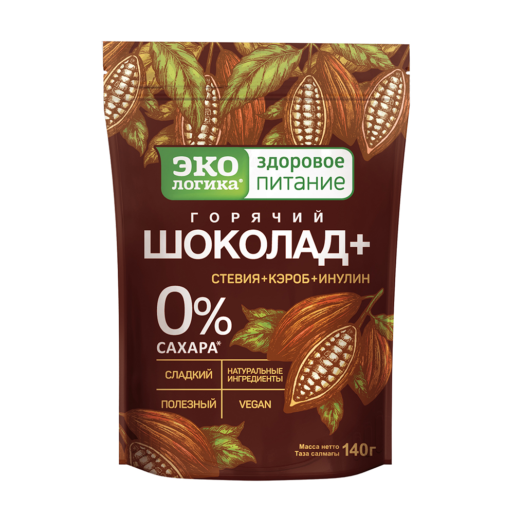 фото Какао-напиток растворимый экологика "шоколад плюс" , 140 г