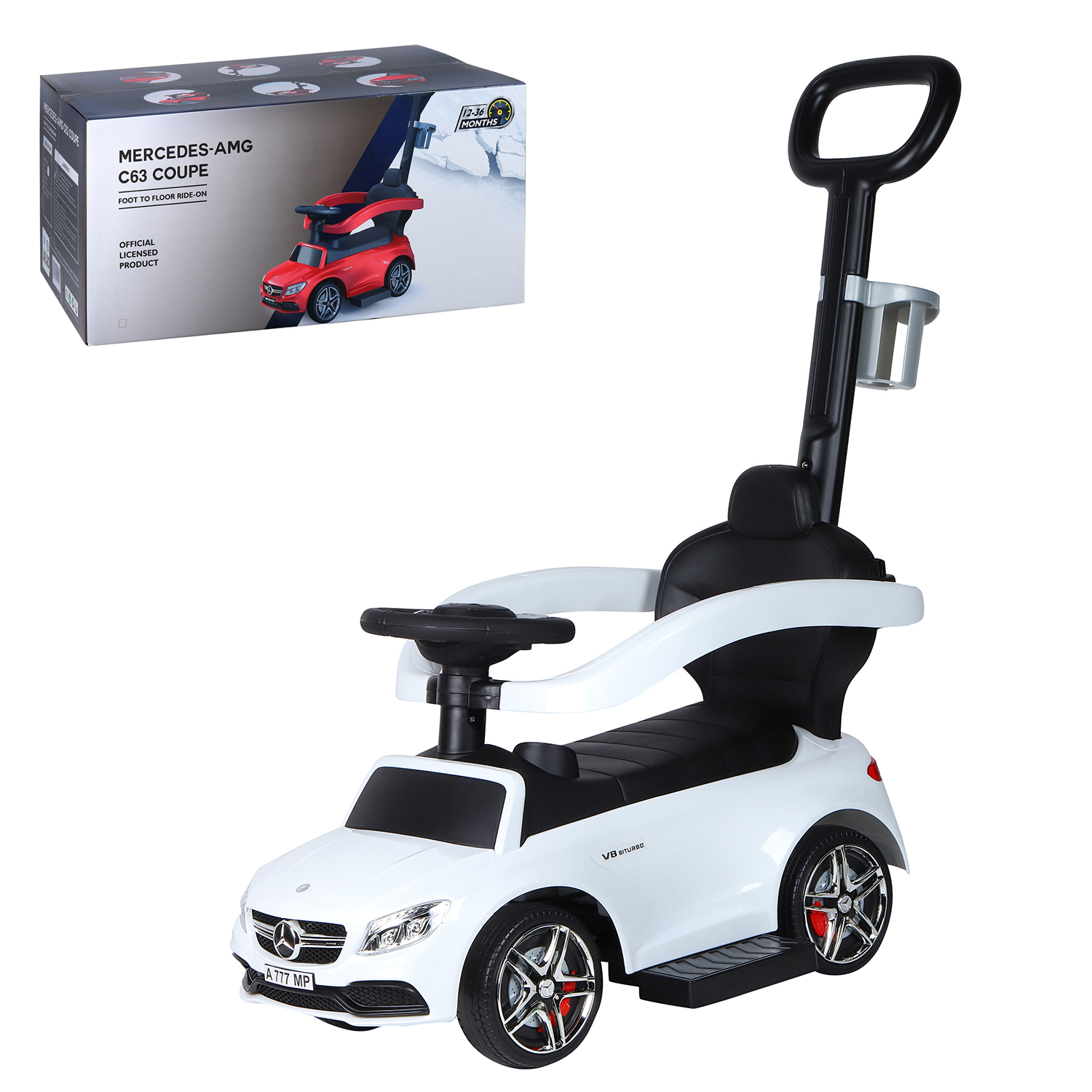 

Каталка детская CITY-RIDE Mercedes-Benz родительская ручка машинка детская пушкар CR075WT, CR075WT