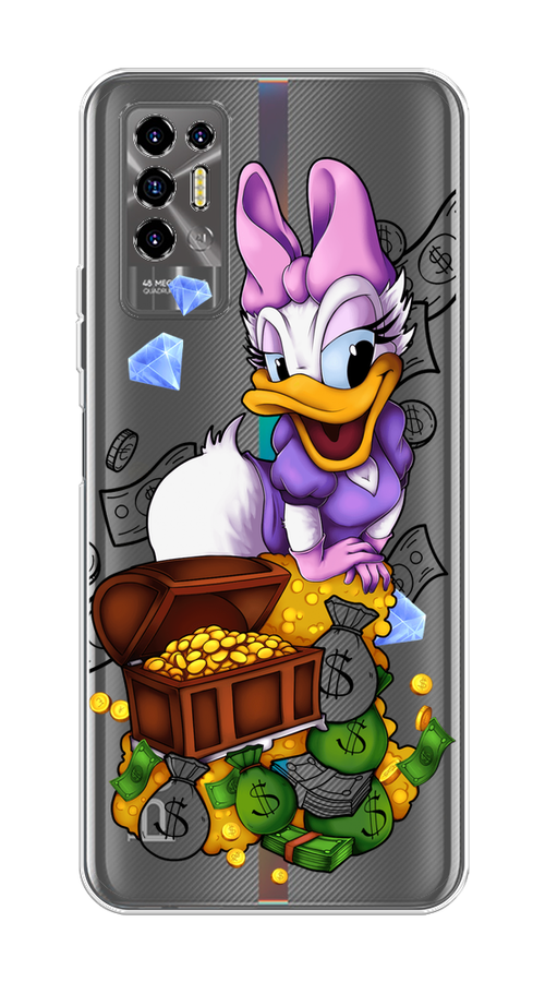 

Чехол на Tecno Pova 2 "Rich Daisy Duck", Коричневый;белый;фиолетовый, 300550-6