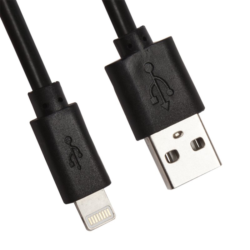 фото Usb кабель lp для apple iphone/ipad lightning 8-pin 2метра (европакет/черный) liberty project