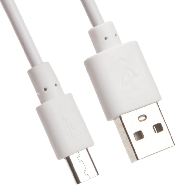 фото Usb кабель lp micro usb (1метр) (белый/европакет) liberty project