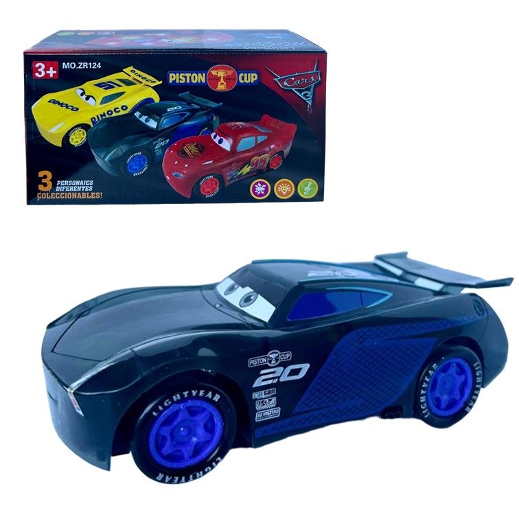 

Игрушечная машинка WIZZAL Cars Тачки JACKSON интерактивная свет и звук черный, 08421
