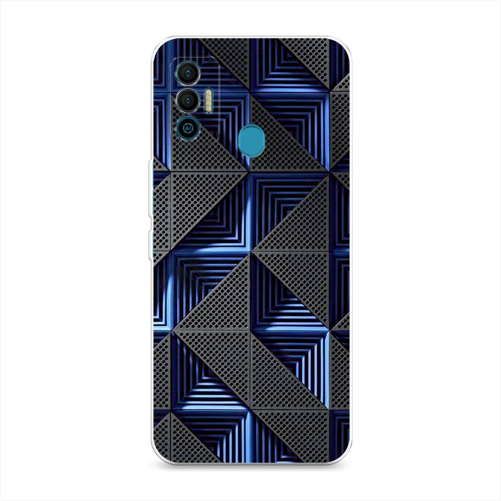 

Чехол для Tecno Spark 7 "IBM", Серый;синий, 301050-3