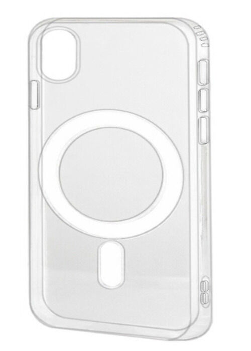 Противоударный чехол магнитный с MagSafe для iPhone Х/XS с магнитным кольцом прозрачный