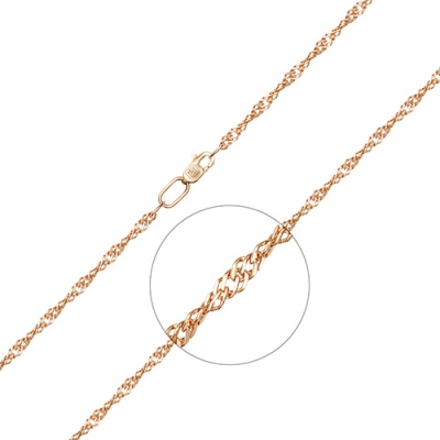 

Цепочка из красного золота 55 см PLATINA jewelry 21-0703-040-1110-17, 21-0703-040-1110-17