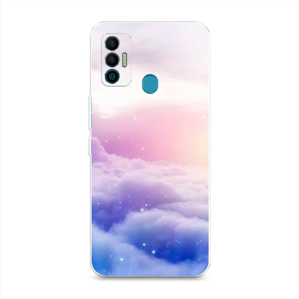 

Чехол для Tecno Spark 7 "Небеса", Голубой;белый;розовый, 301050-2