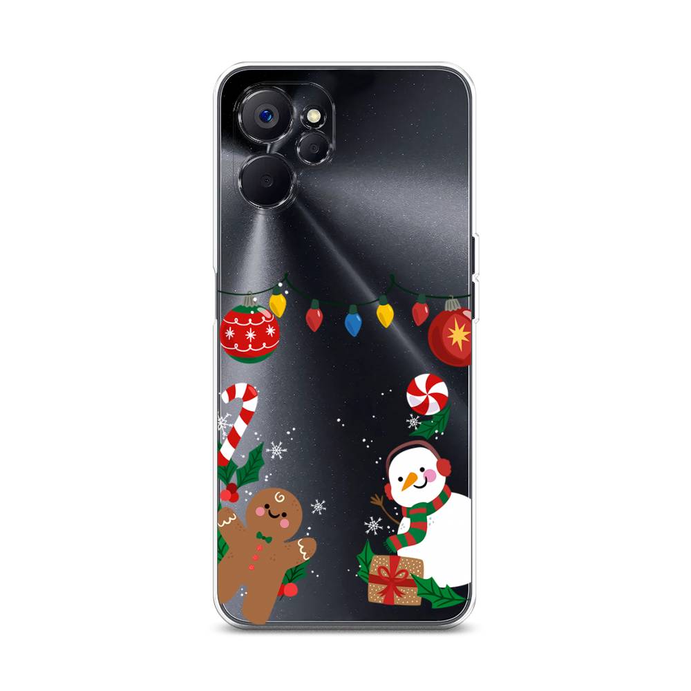 

Чехол на Realme 10 5G "Новогоднее настроение", Коричневый;красный;зеленый, 2512650-5