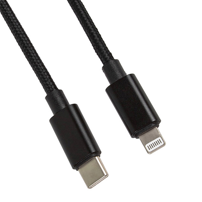 USB-C кабель LP Apple Lightning 8 pin Power Delivery 18W в текстильной оплетке (коробка)