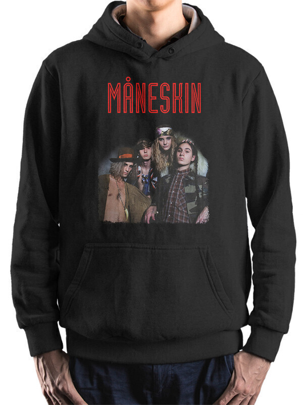

Худи мужское Dream Shirts Maneskin черное 54 RU, Maneskin