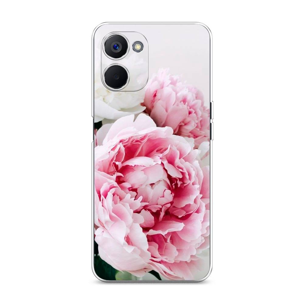

Чехол на Realme V20 "Розовые и белые пионы", Розовый;белый, 2512950-2