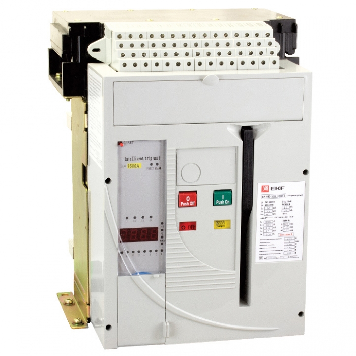 Автоматический выключатель ВА-450 1600/1000А 3P 55кА выкатной EKF mccb450-1600-1000v автоматический воздушный клапан watts floatvent 1 10 bar 110 гр 10026034