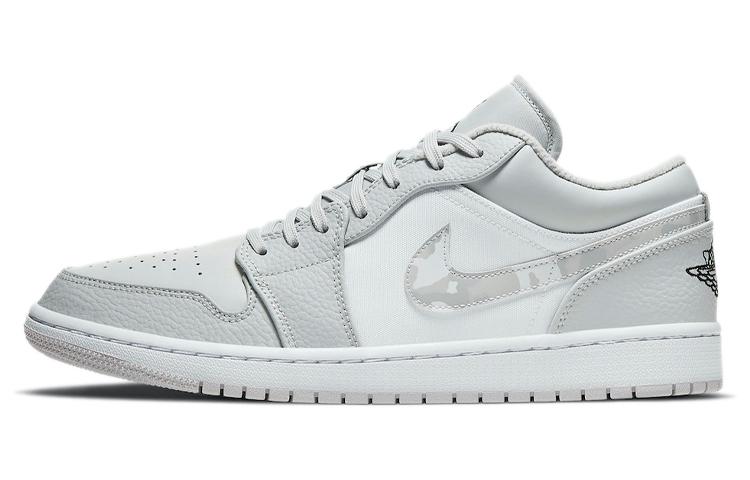 

Кеды унисекс Jordan Air Jordan 1 low white camo dior серые 44.5 EU, Серый, Air Jordan 1 low white camo dior